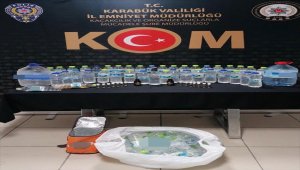 Karabük'te sahte içki sattığı iddiasıyla bir kişi yakalandı