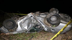Kastamonu'da devrilen otomobilin sürücüsü öldü