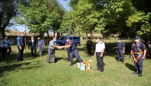 Kastamonu'da jandarmadan yüksekten düşmeleri önlemek amacıyla proje