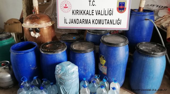 Kırıkkale'de 1150 litre sahte rakı ve şarap ele geçirildi