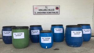 Kırklareli'nde 670 litre kaçak içki ele geçirildi
