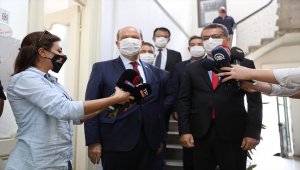 KKTC Başbakanı ve Cumhurbaşkanı Adayı Tatar, Cumhuriyetçi Türk Partisini ziyaret etti: