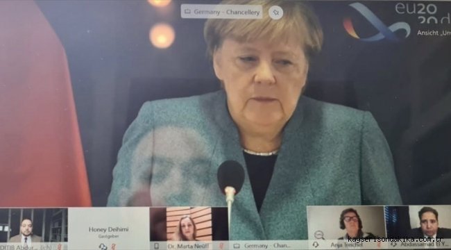 Merkel, sivil toplum temsilcileriyle internet üzerinden Kovid-19 ile mücadeleyi görüştü