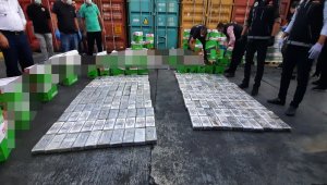 Mersin Uluslararası Limanı'na Brezilya'dan gelen bir gemideki konteynerde 220 kilogram kokain ele geçirildi.