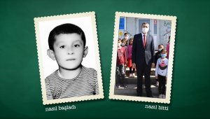 Milli Eğitim Bakanı Selçuk, "Nasıl başladı, nasıl bitti" akımına ilkokul fotoğrafıyla katıldı 