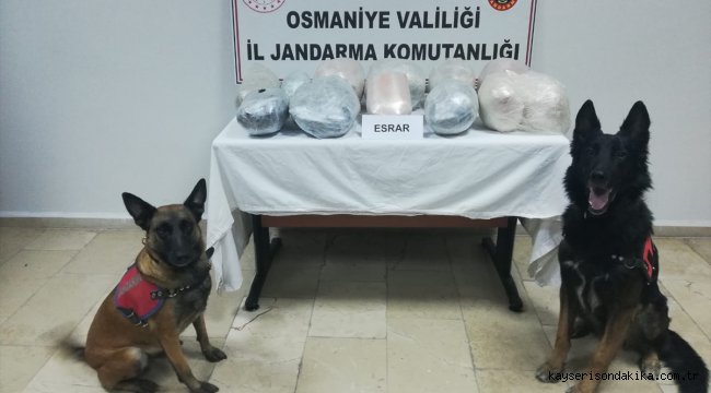 Osmaniye'de dorsesinde 15 kilo 100 gram esrar bulunan tırın sürücüsü tutuklandı