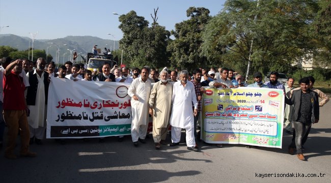 Pakistan'da kamu çalışanlarından "hayat pahalılığı" protestosu 