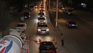 Şırnak'ta Azerbaycan'a destek için araç konvoyu oluşturuldu