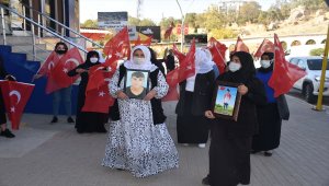 Şırnak'ta terör mağduru aileler HDP İl Başkanlığı binası önünde eylem yaptı