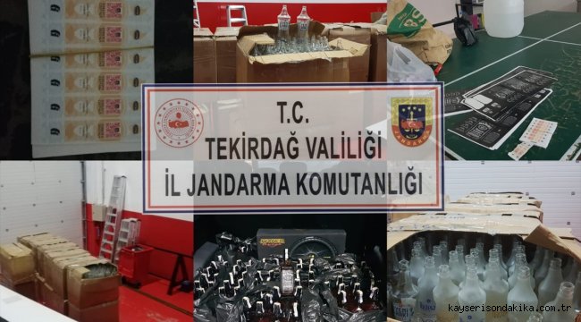 Tekirdağ'da sahte içki imal edilen deponun sahibi gözaltına alındı