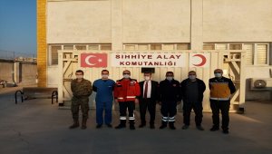 Afrin'de görev yapan sağlık çalışanlarına moral ziyareti