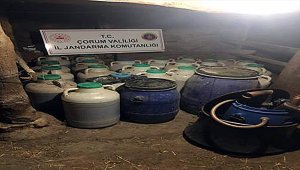 Çorum'da 2 bin 668 litre sahte içki ele geçirildi