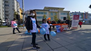 Çorum'da çocukların dileklerini yazdığı origami turna kuşları, gökyüzüne salındı