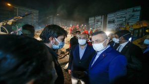 Cumhurbaşkanı Yardımcısı Fuat Oktay, deprem bölgesinde: