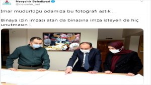 Depremzede Elif'in fotoğrafı Nevşehir Belediyesi İmar Müdürlüğünün duvarına asıldı