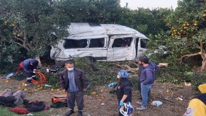 Hatay'da tarım işçilerini taşıyan minibüs devrildi: 9 yaralı
