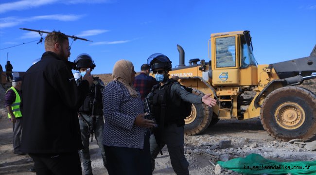 İsrail güçleri Batı Şeria'da 4 Filistinli aileyi evsiz bıraktı