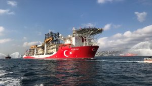 Kanuni sondaj gemisi Karadeniz'e uğurlandı