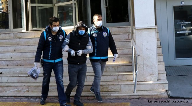 Kayseri'de suçüstü yakalanan zanlının 21 hırsızlık olayının faili olduğu belirlendi