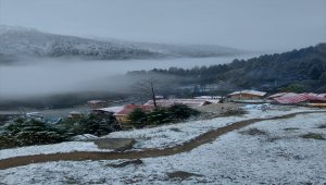 Rize'de kar yağışı yüksek kesimlerde etkili oluyor
