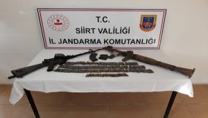 Siirt'te PKK'lı teröristlere ait silah ve mühimmat ele geçirildi