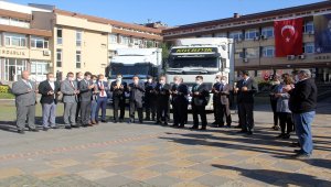 Sinop'tan İzmir'deki depremzedeler için 2 tır yardım malzemesi gönderildi