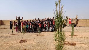 Tel Abyad'daki 29 Ekim Mehmetçik Parkı'na 9 bin 700 fidan dikildi