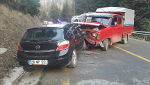 Giresun'da kamyonet ile otomobil çarpıştı: 1ölü, 2 yaralı