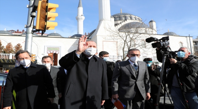 Cumhurbaşkanı Erdoğan cuma namazını Üsküdar'daki Ömer Öztürk Camisi'nde kıldı