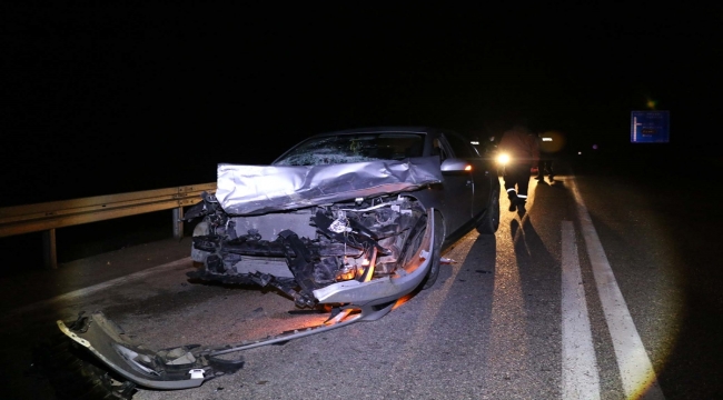 Kaza yapan otomobil sürücüsü yaralı arkadaşını bırakarak kaçtı