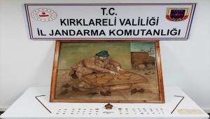Kırklareli'nde Osmanlı dönemine ait tabloyu satmaya çalıştığı öne sürülen zanlı yakalandı
