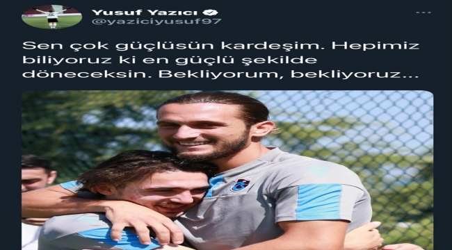 Milli futbolcu Yusuf Yazıcı'dan "Abdülkadir Ömür" paylaşımı: