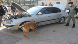 Osmaniye'de otomobilin paspasının altına gizlenmiş 31 kilo 100 gram esrar bulundu