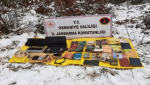 Osmaniye'de PKK'lı teröristlere ait patlayıcı, mühimmat ve yaşam malzemeleri bulundu