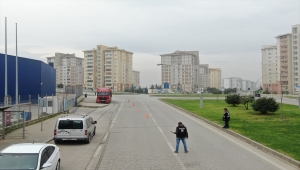 Samsun'da polis kısıtlama denetimlerini drone ile görüntüledi