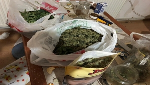 Uşak'ta evinde uyuşturucu ürettiği iddia edilen şüpheli yakalandı