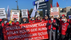 Çorum'da işten çıkarılan işçiler, İstanbul'da oturma eylemi yaptı