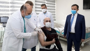 ERÜ'de Kovid-19 aşı adayının faz-2 çalışmalarında ilk doz gönüllülere uygulanmaya başlandı