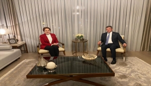 İYİ Parti Genel Başkanı Akşener'den, Gelecek Partisi Genel Başkanı Davutoğlu'na ziyaret