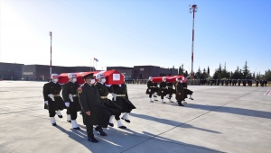 Şehitler Altıntaş ve Kabaklı'nın naaşları memleketleri Gaziantep'e getirildi