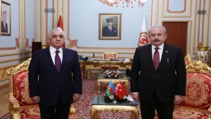 TBMM Başkanı Şentop, Azerbaycan Başbakanı Esedov'u Meclis'te ağırladı: 