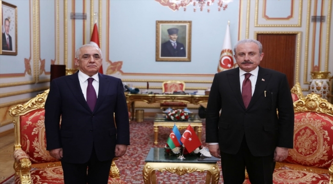 TBMM Başkanı Şentop, Azerbaycan Başbakanı Esedov'u Meclis'te ağırladı: 