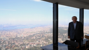 Cumhurbaşkanı Erdoğan, Çamlıca Kulesi'nde incelemelerde bulundu