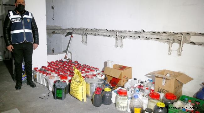 Kayseri'de 2 ton sentetik uyuşturucu kimyasal maddesi ele geçirildi
