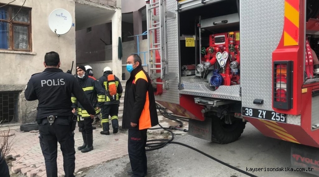 Kayseri Olay: 3 katlı apartmanın bodrum katında çıkan yangın hasara neden oldu