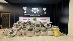 Ankara'da 127 kilogram esrar, 176 kilogram Hint keneviri tohumu ele geçirildi