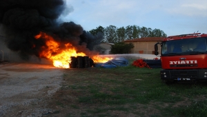 Çanakkale'de depo yangını