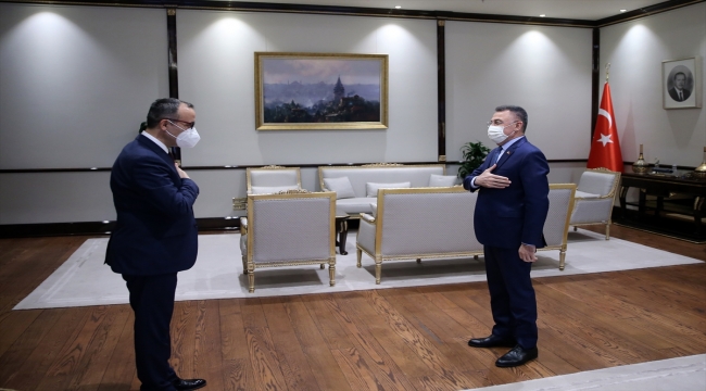 Cumhurbaşkanı Yardımcısı Oktay, Atatürk Kültür, Dil ve Tarih Yüksek Kurumu Başkanı Hekimoğlu'nu kabul etti