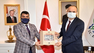 Edirne Valisi Canalp, Anadolu Ajansı Bölge Müdürü Baran'ı kabul etti