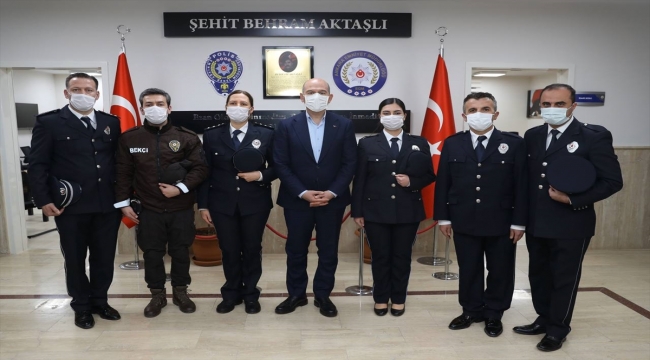 İçişleri Bakanı Soylu 10 Nisan Polis Günü'nde Şehit Behram Aktaşlı Polis Merkezi Amirliğini ziyaret etti